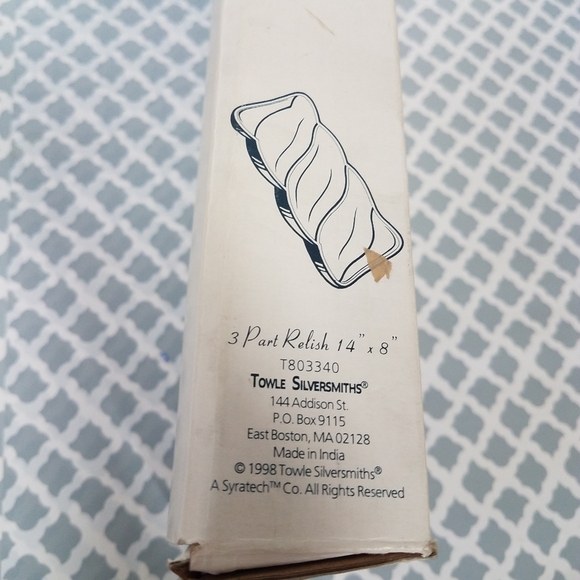 Relish Dish The Pintel Collection by Towle 14 x 8 - Picture 4 of 10